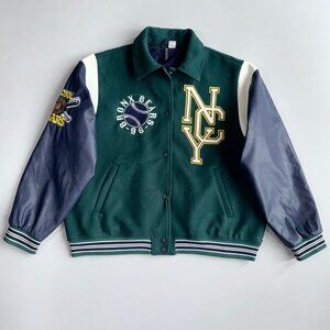 H&M Divided Bronx Bears Varsity Letterman Baseball Jacket - L